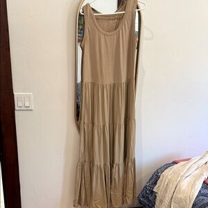 Soft Surroundings Tan Maxi Dress Tall